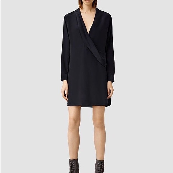 all saints walton shirt dress All saints navy Walton shirt dress sz 00